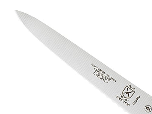 Mercer Culinary M23406 Millennia Black Handle, 6-Inch Wavy Edge, Utility Knife