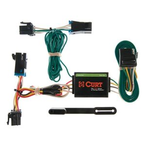 curt 55377 vehicle-side custom 4-pin trailer wiring harness, fits select chevrolet express, gmc savana 1500, 2500, 3500