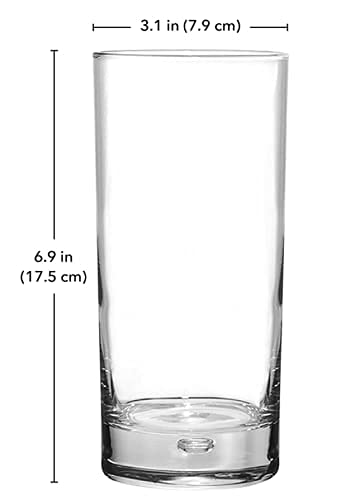 Highball Glasses Set Of 4, Tall Drinking Glasses 18oz Home Essentials & Beyond Beverage Water Glass Cups for Water, Juice, Cocktails. Bar Glasses. Dishwasher Safe.