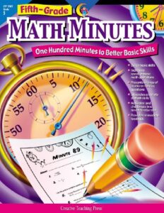 creative teaching press math minutes book, grade 5