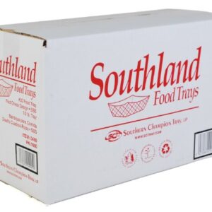 Southern Champion Tray 0409 #50 Southland Paperboard Food Tray, 1/2 lb Capacity, Red Check (Case of 1000)