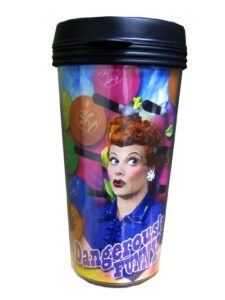 i love lucy plastic travel coffee mug