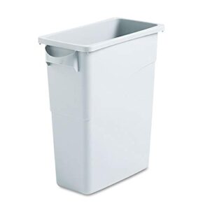 slim jim 15.88-gal. rectangle waste container with handle color: light gray