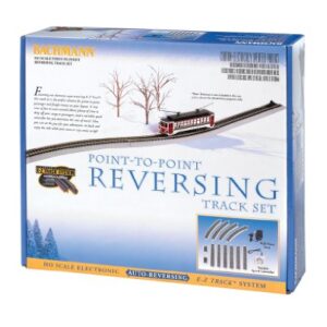 Bachmann Trains E-Z TRACK ELECTRONIC AUTO-REVERSING SYSTEM - NICKEL SILVER E-Z TRACK With Grey Roadbed - HO Scale