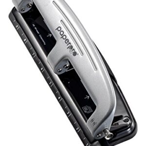 Bostitch Office Three-Hole Punch, Silver/Black (2101), 12 Sheet Black