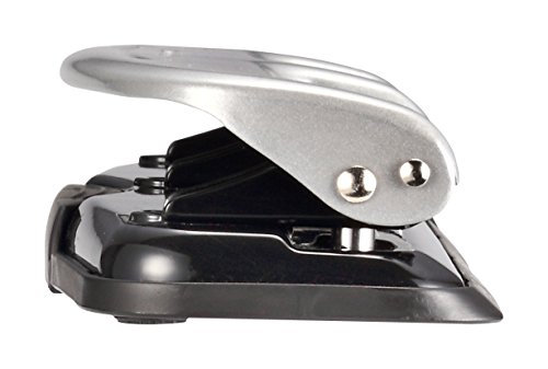 Bostitch Office Three-Hole Punch, Silver/Black (2101), 12 Sheet Black