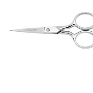 Fiskars 12-92977097J Forged Embroidery Scissors, 4 Inch, Gray