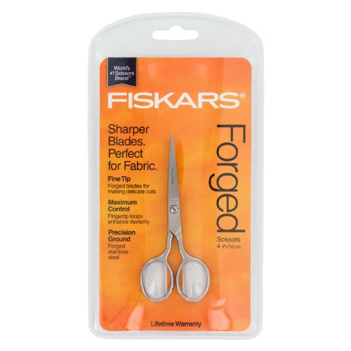 Fiskars 12-92977097J Forged Embroidery Scissors, 4 Inch, Gray