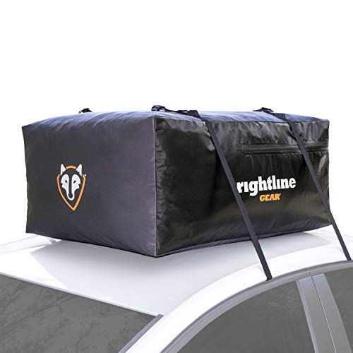 Rightline Gear Sport Jr Car Top Carrier, 10 cu ft Sized for Compact Cars, 100% Waterproof Zipper, Attaches With or Without Roof Rack