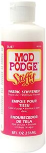 mod podge plaid stiffy fabric stiffener (8-ounce), 1550, white