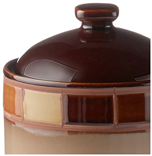 Gibson Elite Estebana Casa Dinnerware, 3-Piece Cannister Set, Beige/Brown