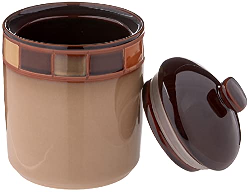 Gibson Elite Estebana Casa Dinnerware, 3-Piece Cannister Set, Beige/Brown