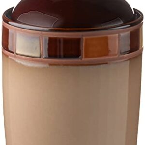 Gibson Elite Estebana Casa Dinnerware, 3-Piece Cannister Set, Beige/Brown