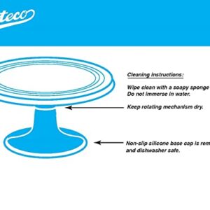 Ateco Revolving Cake Decorating Stand, Aluminum Turntable and Base with Non-Slip Pad, 12-Inch Round