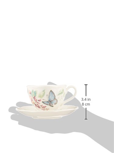 Lenox Meadow Cup and Saucer, 1.3 LB, Blue Butterfly