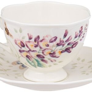 Lenox Meadow Cup and Saucer, 1.3 LB, Blue Butterfly