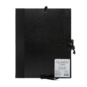 cachet classic student portfolio 9 in. x 12 in. pad with flaps