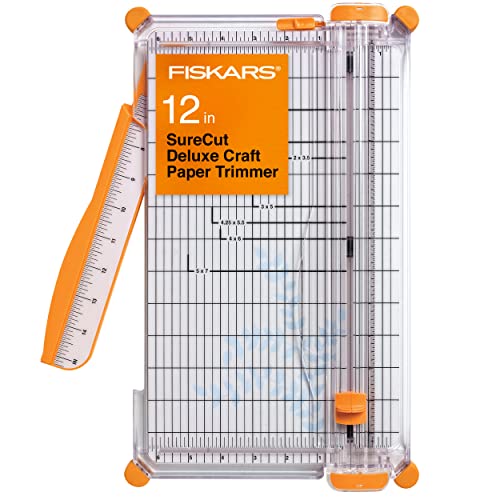 Fiskars Craft Supplies: Paper Cutter, Paper Trimmer for Crafts, Photos, and Stationary, 12” Cut Length (152490-1006) (Packaging May Vary)