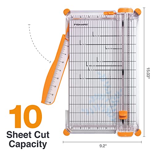 Fiskars Craft Supplies: Paper Cutter, Paper Trimmer for Crafts, Photos, and Stationary, 12” Cut Length (152490-1006) (Packaging May Vary)