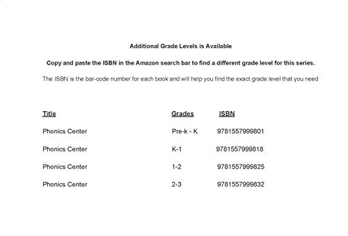 Take It to Your Seat Phonics Centers, Grades PreK-K