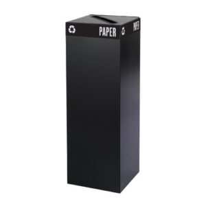 safco products 2984bl public square recycling receptacle base, 42-gallon (top sold separately), black