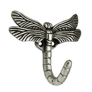dragonfly hook, brushed satin pewter, 1 pack, packaging may vary