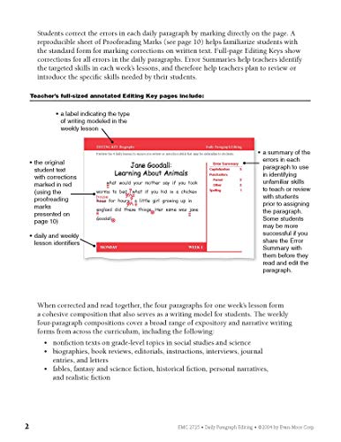 Daily Paragraph Editing, Grade 2