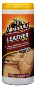 armor all car interior cleaner leather wipes – cleaning for cars & truck & motorcycle, 20 count (pack of 6), 10881
