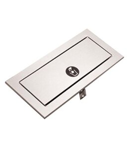 bobrick b-527 waste receptacle door, trimline series for countertop mounting – satin finish stainless steel