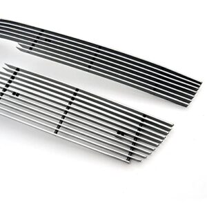 Compatible with Chevrolet Silverado (2006-2007) Billet Grille, Polished, 2 Pc, Overlay - PN #21106