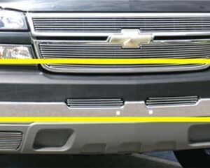 T-Rex 25103 Horizontal Aluminum Polished Finish Billet Bumper Grille Bolt-on for Silverado