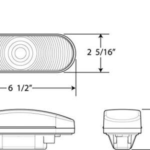 Optronics ST70RS 6" Oval Stop/Turn/Tail Light, Red