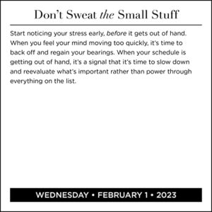 Don't Sweat the Small Stuff 2023 Day-to-Day Calendar