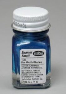 testors enamel 1/4 oz 1100 & 1500 series bottles blue metal flake