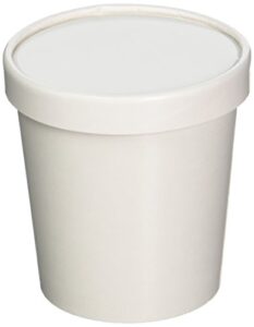 25ct white pint frozen dessert containers 16 oz
