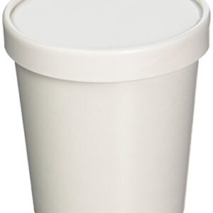 25ct White Pint Frozen Dessert Containers 16 oz