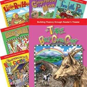 Teacher Created Materials - Reader's Theater: Children's Folk Tales and Fairy Tales - 6 Book Set - Grades K-1 - Guided Reading Level A - I