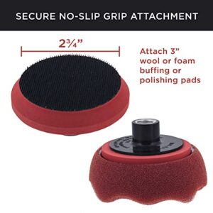 TCP Global 2-3/4" Hook & Loop Grip Backing Plate Pad, 5/8" - 11 Threads - Attach 3" Wool or Foam Buffing and Polishing Pads - Universal Rotary Polisher Backup Pad - Automotive, Polish, Car Detailing