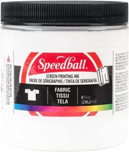 speedball fabric screen printing ink, 8-ounce, white