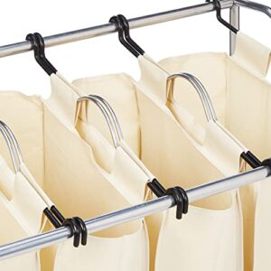 Household Essentials Four Bag Laundry Sorter, Chrome Finish