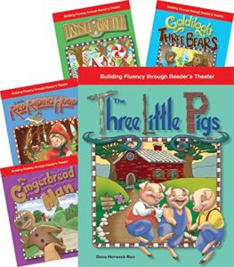 teacher created materials – reader’s theater: fairy tales – 5 book set – grades k-1 – guided reading level a – i