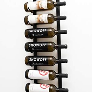 VintageView W Series (3 Ft) - 9 Bottle Wall Mounted Wine Rack (Satin Black) Stylish Modern Wine Storage with Label Forward Design