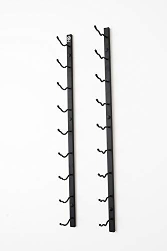 VintageView W Series (3 Ft) - 9 Bottle Wall Mounted Wine Rack (Satin Black) Stylish Modern Wine Storage with Label Forward Design