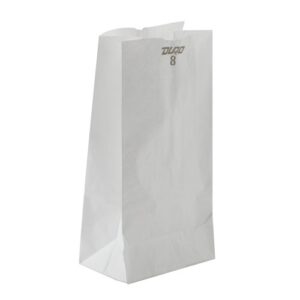 8 lb. white paper bag 500/bundle