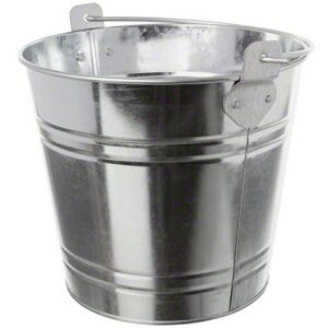 American Metalcraft PTUB87 Natural Galvanized Steel Pail with Handle, 1.16-Gallon, 8" Diameter, Silver