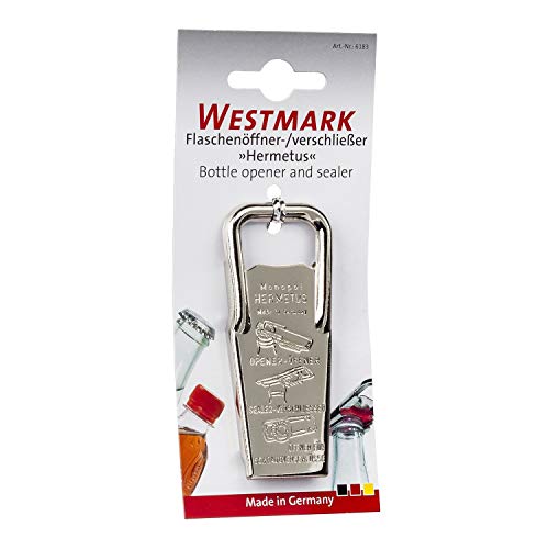 Westmark Germany Hermetus Steel 3-in-1 Resealer Beer Bottle Opener