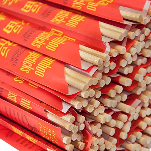 Royal Premium Disposable Bamboo Chopsticks, 9" Sleeved and Separated, UV Treated, Bag of 100