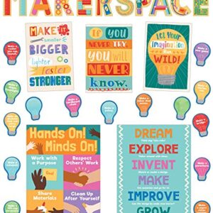 Carson Dellosa – Makerspace Bulletin Board Set, Classroom Décor, 33 Pieces