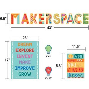 Carson Dellosa – Makerspace Bulletin Board Set, Classroom Décor, 33 Pieces