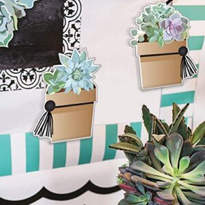 Schoolgirl Style Simply Stylish 36 Piece Potted Succulents Bulletin Board Cutouts, Succulent Plant Bulletin Board Decorations, Simply Greenery Classroom Décor
